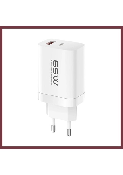 Storeşahin Konfulon C99q 65w Pd Destekli Type-c Ve Usb Çift Çıkışlı Hızlı Şarj Adaptörü - Beyaz Shn0720