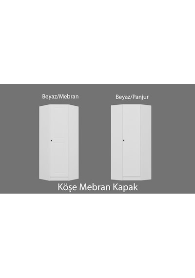 Kale Köşe Gövde Mebran Kapak Beyaz/mebran - 190cm Beyaz