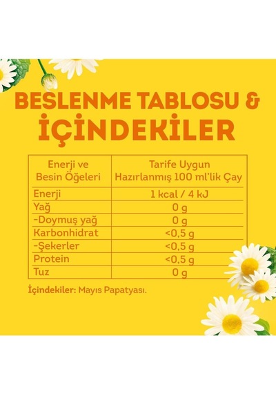 Papatya Bitki Süzen Poşet Çay 20li X 2 Adet