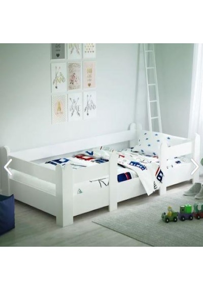 Tulipkids Montessori Karyola Beyaz 90x190 Yatak Uyumlu Oval Kesim  Çocuk Yatağı Kids-103