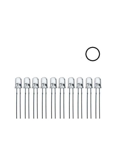 20 Adet 5mm Beyaz Led Rodevino