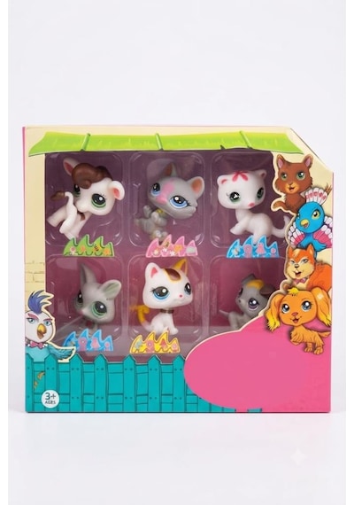 Pet Star Little Sevimli Minişler 6'lı Miniş Oyuncak Seti Hayvan Figür ve Aksesuarları 3046A31