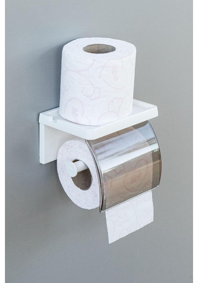 Lexroo Yapışkanlı Kapaklı Tuvalet Kağıdı Askısı Banyo Tuvalet Kağıtlığı Aparatı Peçetelik Organizer Çok Renkli