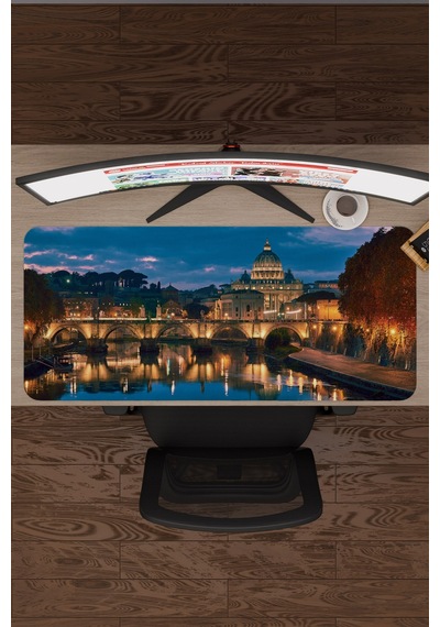 Roma İtalya V4 90x40 Xxl Gaming Kauçuk Kaymaz Taban Mouse Pad Fare Altlığı