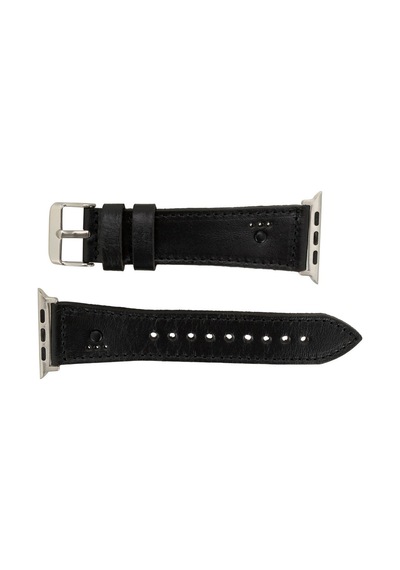 Apple Uyumlu  Watch  Deri Kordon 42-44-45mm Rst1 Siyah