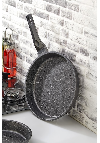 Polochef Kristal Döküm Granit 3'lü Tava Seti Siyah