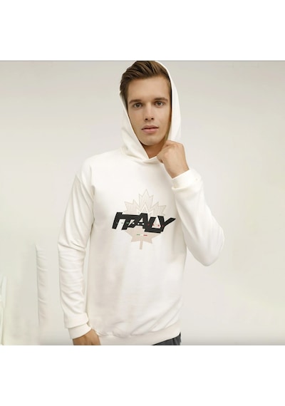 Lumberjack 4W ML RENATO 17SD1047 4PR Erkek  Kırık Beyaz Sweatshirt