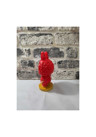 Dekoratif Labubu Biblo Figür-labubu 22 Cm Nar Çiçeği Rengi