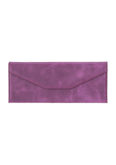 Prısma Velvet Magenta Deri Gözlük Kılıfı Mıknatıslı Üçgen Tasarım