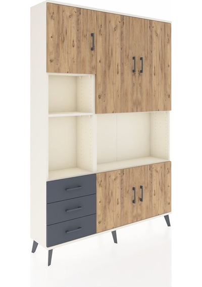 Arges Dolap 9 Raflı 3 Çekmeceli 5 Kapaklı 132x30x195 Aytaşı-çam/antrasit Aytası Arges Dolap 9 Raflı 3 Çekmeceli 5 Kapaklı 132x30x195 Aytaşı-çam/antrasit Aytası