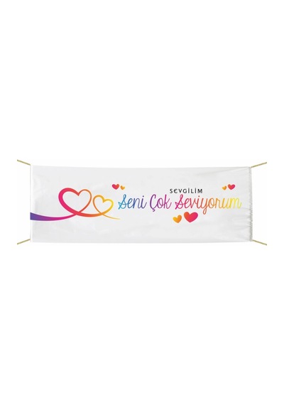 Seni Çok Seviyorum Afiş--pankart 75x300 Cm Tek Ebat