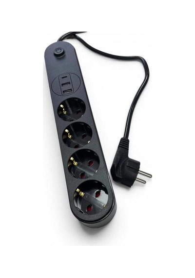 Forline 4 Soketli Type-c + 2 Usb Girişli 2metre Kablolu Akım Korumalı Grup Priz 2 M