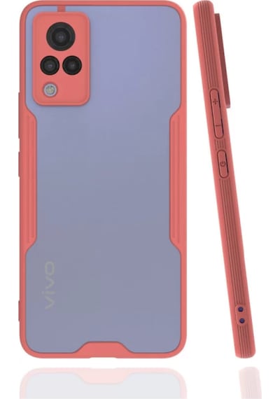Newface Vivo V21 Kılıf Platin Silikon - Pembe