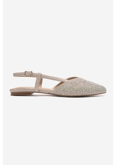 Luvi Shoes Rexton Bej Taşlı Kadın Sandalet