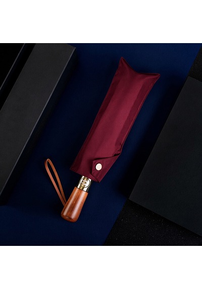 Aventus Umbrella Ahşap Saplı 12 Telli Şemsiye Bordo