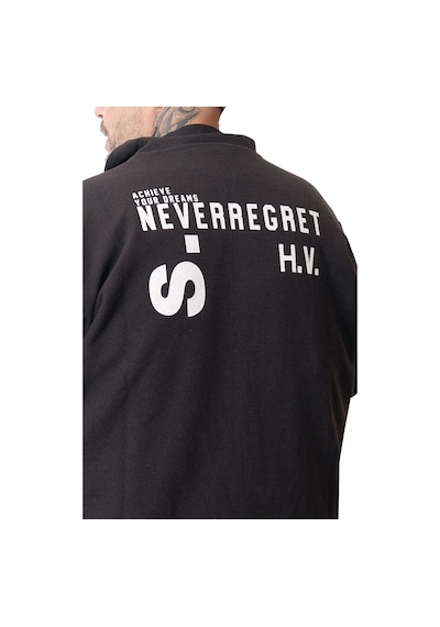 Mode Xl Büyük Beden Erkek Hırka Neverregret U25814 Siyah