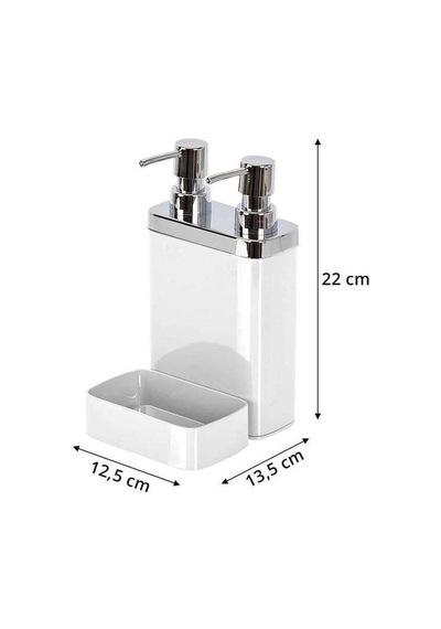 Sünger Hazneli Mutfak Sıvı Sabunluk 300 Ml Ve Bulaşık Deterjanlık 500 Ml -9013704854955