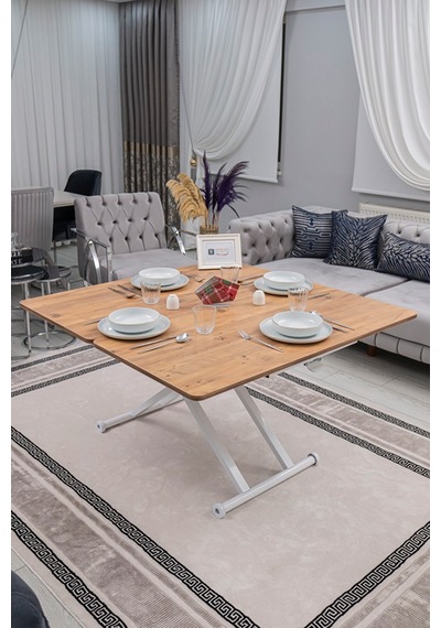 Home Üst Tabla Mdf Efesçam Oval Köşe Alt Beyaz