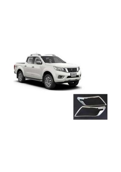 Nissan Navara Uyumlu 2016 Sonrası Ön Far Kaplama Abs Plastik Krom