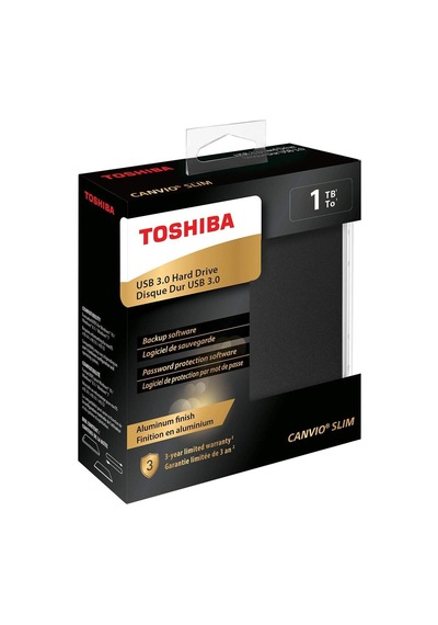 Canvio Slim 2.5" 1tb Usb 3.2 Gen-1 Siyah Hdtd310ek3da Taşınabilir Harici Sabit Disk
