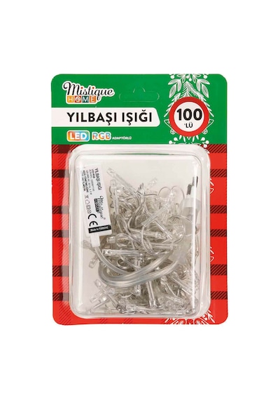 Mistique Home Renkli Led Işık 100'lü Adaptörlü Çok Renkli