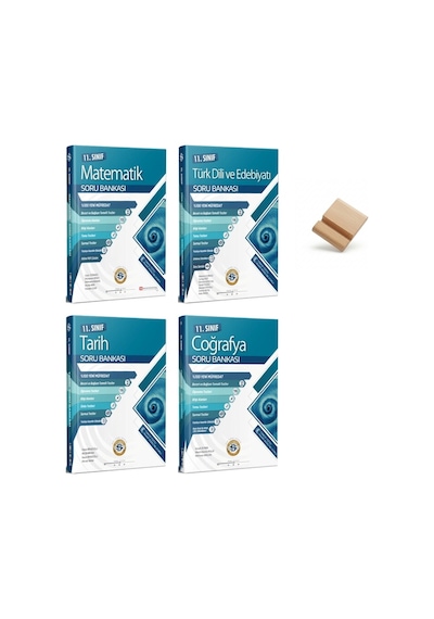 11. Sınıf Matematik Edebiyat Tarih Ve Coğrafya 4lü Set Bilgi Sarmal Soru Bankası + Telefon Standı
