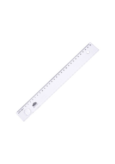 Hatas 0161 Mercekli Geniş Büro Cetveli 30 CM 25 Adet Şeffaf