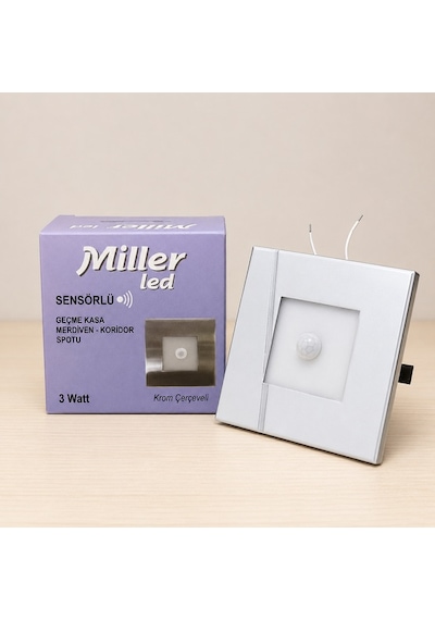 Miller Led Sensörlü Merdiven Ve Koridor Spotu 3w-krom Çerçeveli