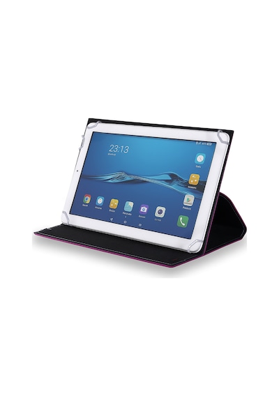 Velvoria Samsung Galaxy Tab A 2016 With S Pen 10.1" Tablet Uyumlu Standlı Üniversal Kapaklı Mor Tablet Kılıfı