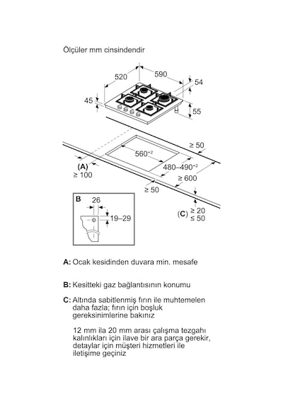 Bosch PPP6A9I40 Ankastre Ocak