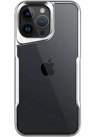 Newface Apple İphone 15 Pro Max Kılıf Boyi Silikon Kapak - Gümüş