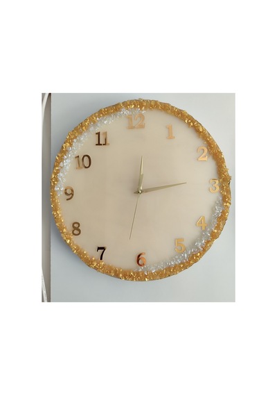 40 Cm Dekoratif Duvar Saati Krem Krem