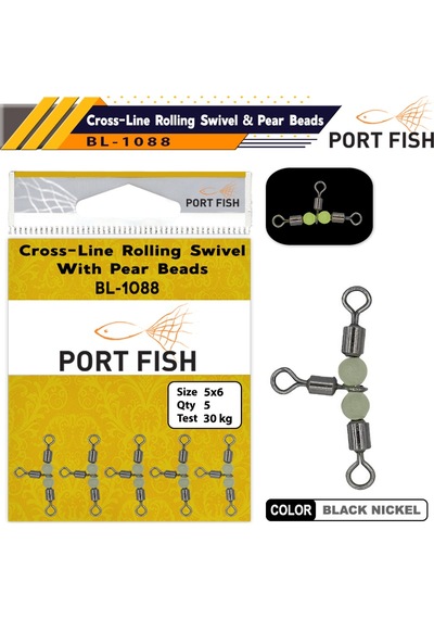 Portfish Bl-1088 Üçlü Fosforlu Bilyalı Fırdöndü 3 4