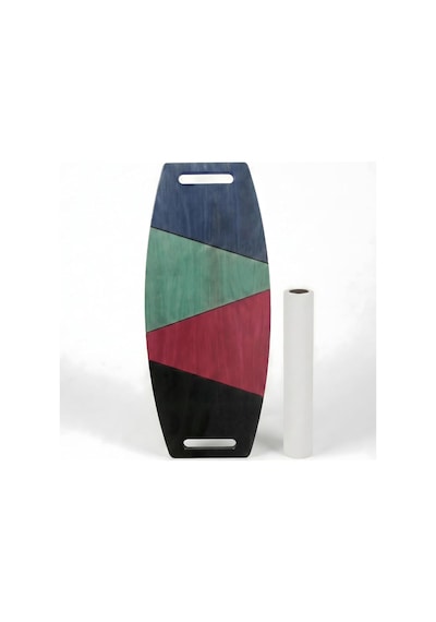 Renkli Denge Tahtası Balance Roller Board Sörf Eğitim Tahtası Kaykay Eğitim Tahtası 73 X 31 Cm Rb04 Çok Renkli