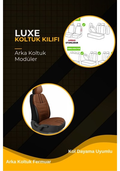 Toyota Auris - 2 Hatchback 2013 Aracınıza Uyumlu Koltuk Kılıfı Lu