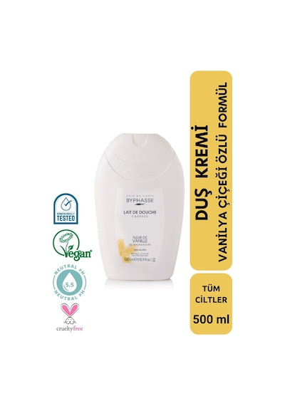 Byphasse Caresse Vanilya Çiçeği Özlü Duş Kremi 500 ML