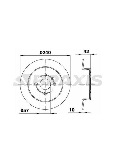 Braxis Ae0031 Arka Fren Disk Aynası 5 Bijon Astra H Meriva B Corsa C Astra G 2.0dı 2.0 16v 1.8 16v 02 98-2.0d 569109