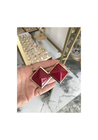 Tasarım Model Bordo Küpe