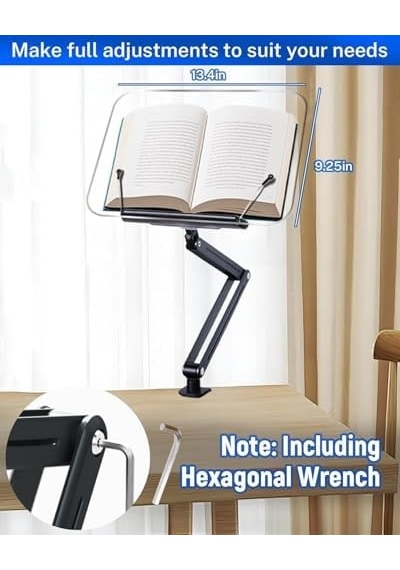 Ayarlanabilir Masa Kenarı Kitap Ve Tablet Standı 360 Dönebilen, 87.5cm Yükseklik Ayarlı, Kelepçeli Metal Kol, Şeffaf Akrilik Panel, Kitap Okuma, Tablet, İpad İle Uyumlu P87 Açık Ahşap Ayarlanabilir Masa Kenarı Kitap Ve Tablet Standı 360 Dönebilen, 87.5cm Yükseklik Ayarlı, Kelepçeli Metal Kol, Şeffaf Akrilik Panel, Kitap Okuma, Tablet, İpad İle Uyumlu P87 Açık Ahşap