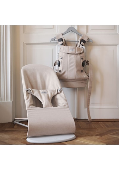 BabyBjörn 2’li Set Bliss Ana Kucağı & Kanguru Harmony Woven Melange Light Beige
