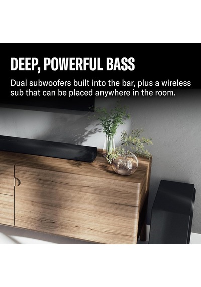 Dolby Atmos, Kablosuz Subwoofer Ve Alexa Dahili Gerçek X Bar 50a Ses Çubuğu - Siyah