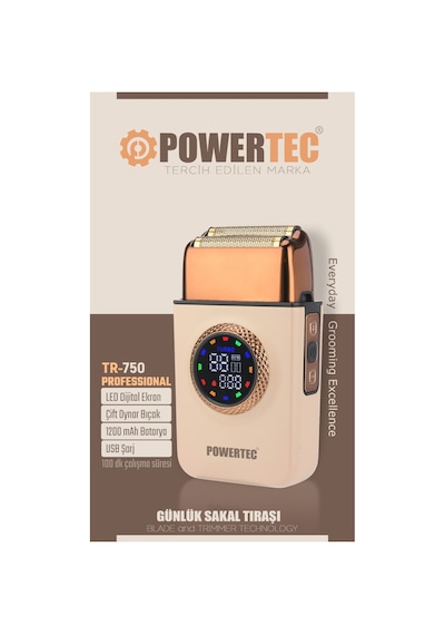 Powertec Tr-750 Günlük Sakal Tıraş Makinesi