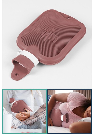 Champion Kauçuk Termofor Kokusuz Mini Sıcak Su Torbası Pembe 1500 ML