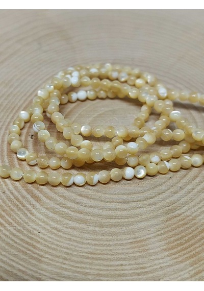 Yasamtohumu Sedef Taşı Karamel Yarım Dizi 3 MM 17  CM Çok Renkli