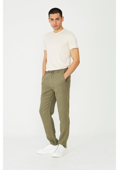 Haki Erkek Bağcıklı Rahat Kesim Jogger Pantolon Haki Haki Erkek Bağcıklı Rahat Kesim Jogger Pantolon Haki