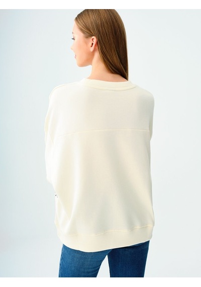 LOFT Regular Fit Kadın Sweatshirt Lf2037524 Q1.v1 Ekru