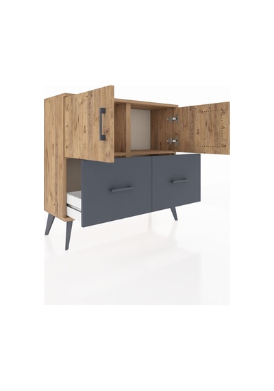Arges Şifonyer 2 Raflı 2 Çekmeceli 2 Kapaklı 88x30x80 Çam-çam/antrasit Çam/antrasit Arges Şifonyer 2 Raflı 2 Çekmeceli 2 Kapaklı 88x30x80 Çam-çam/antrasit Çam/antrasit