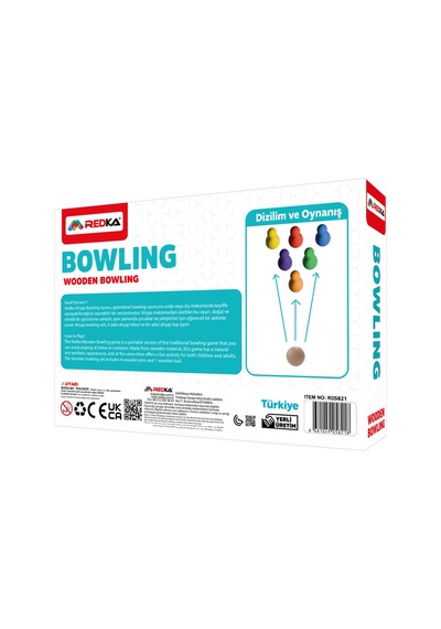 Doğal Organik Ahşap Waldorf Bowling Oyuncak Seti Kutu Oyunu Akıl Oyunu Çocuklar