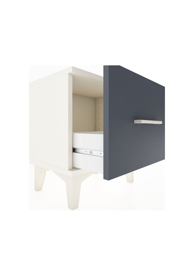 Arges Komodin Tek Çekmeceli 44x30x48 Aytaşı-antrasit Aytaşı