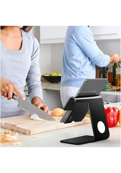 Metal Masa Üstü Telefon Tablet Akıllı Saat Tutucu Standı Telefon Tablet Standı